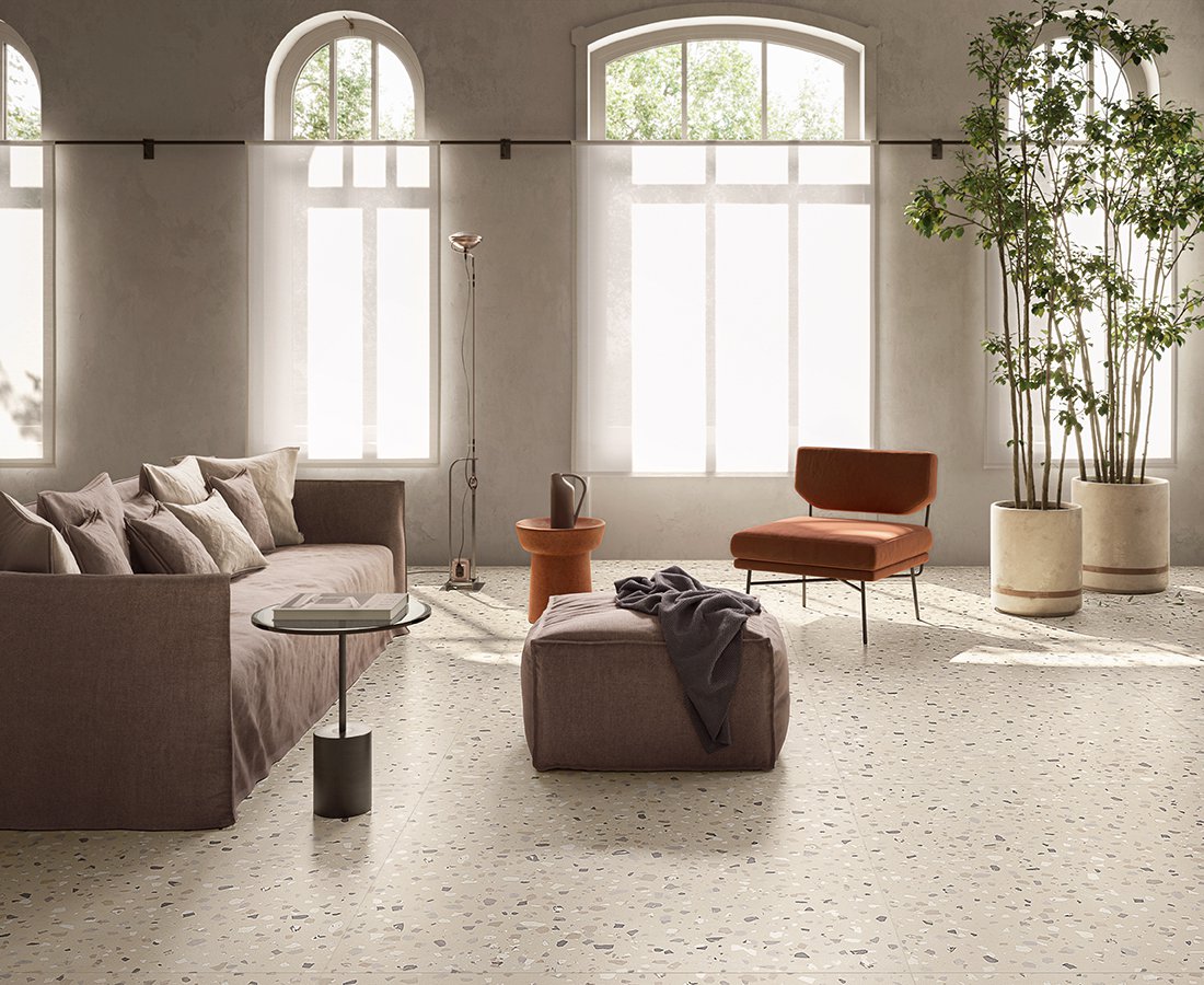 Living room tiles DECONCRETE by Ceramica Sant'Agostino