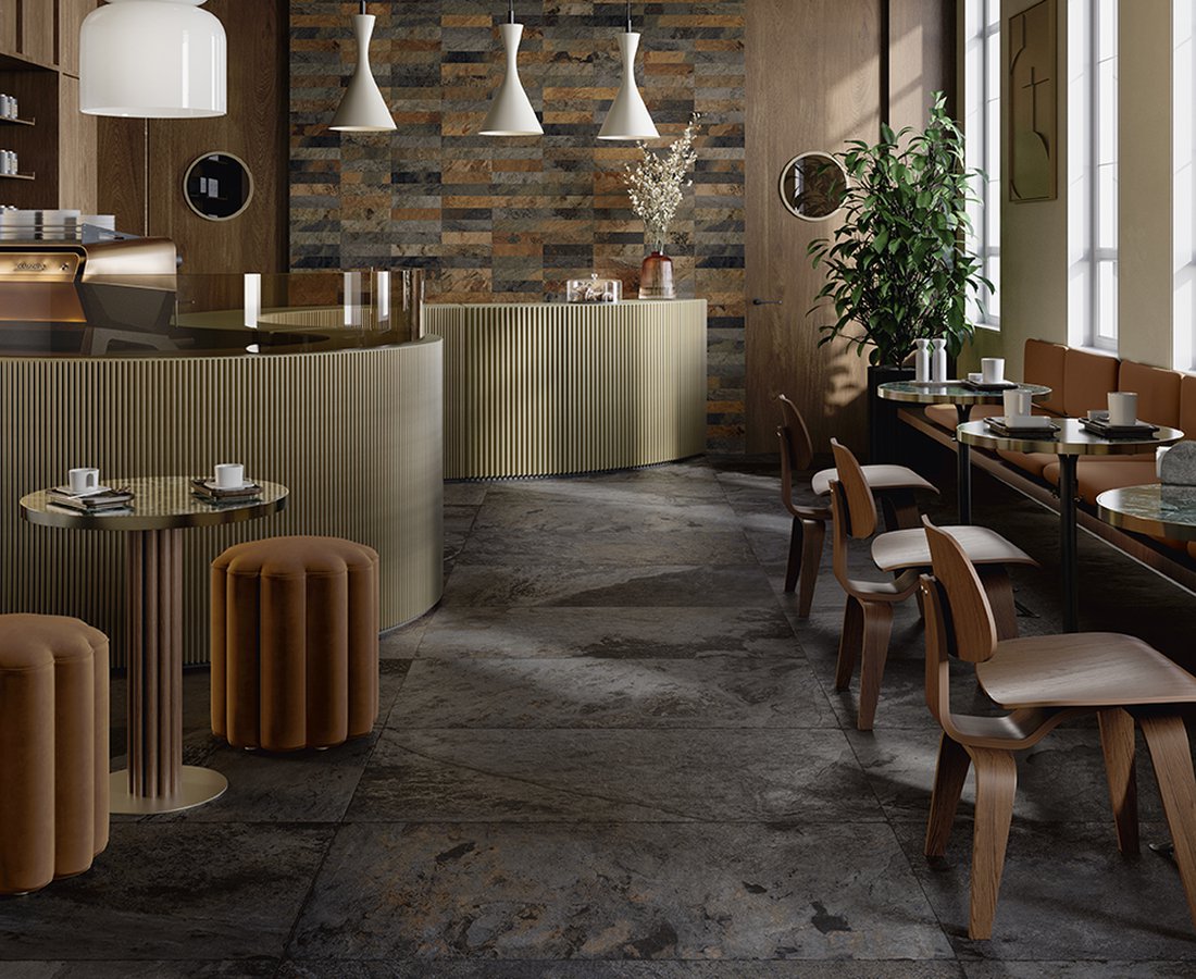 Pavimenti per bar e negozi METASTONE by Ceramica Sant'Agostino