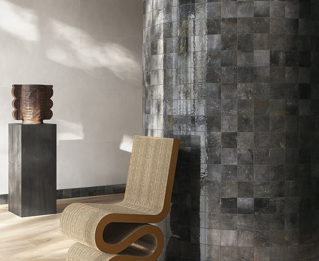 PIXEL, Black tiles by Ceramica Sant'Agostino