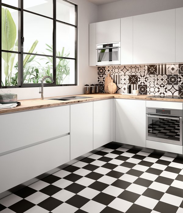 Patchwork Black&White: porcelain tiles | Ceramica Sant'Agostino